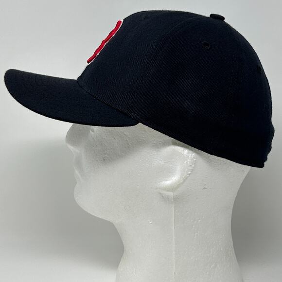 Vintage Y2Ks Boston Red Sox Hat Baseball Cap New Era Wool USA Blue Fitted 7 1/8 - Picture 7 of 10